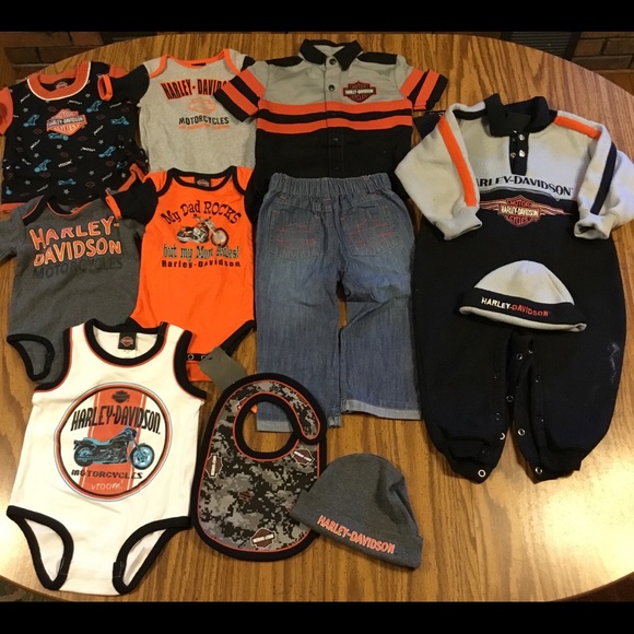 Lot of Harley Davidson baby outfits - Picture 1 of 7